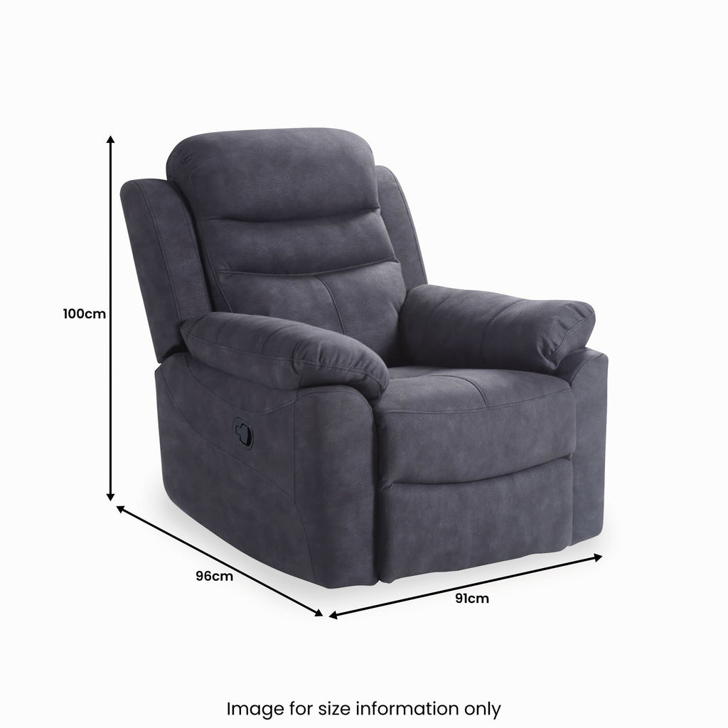 Fauteuil inclinable électrique gris anthracite