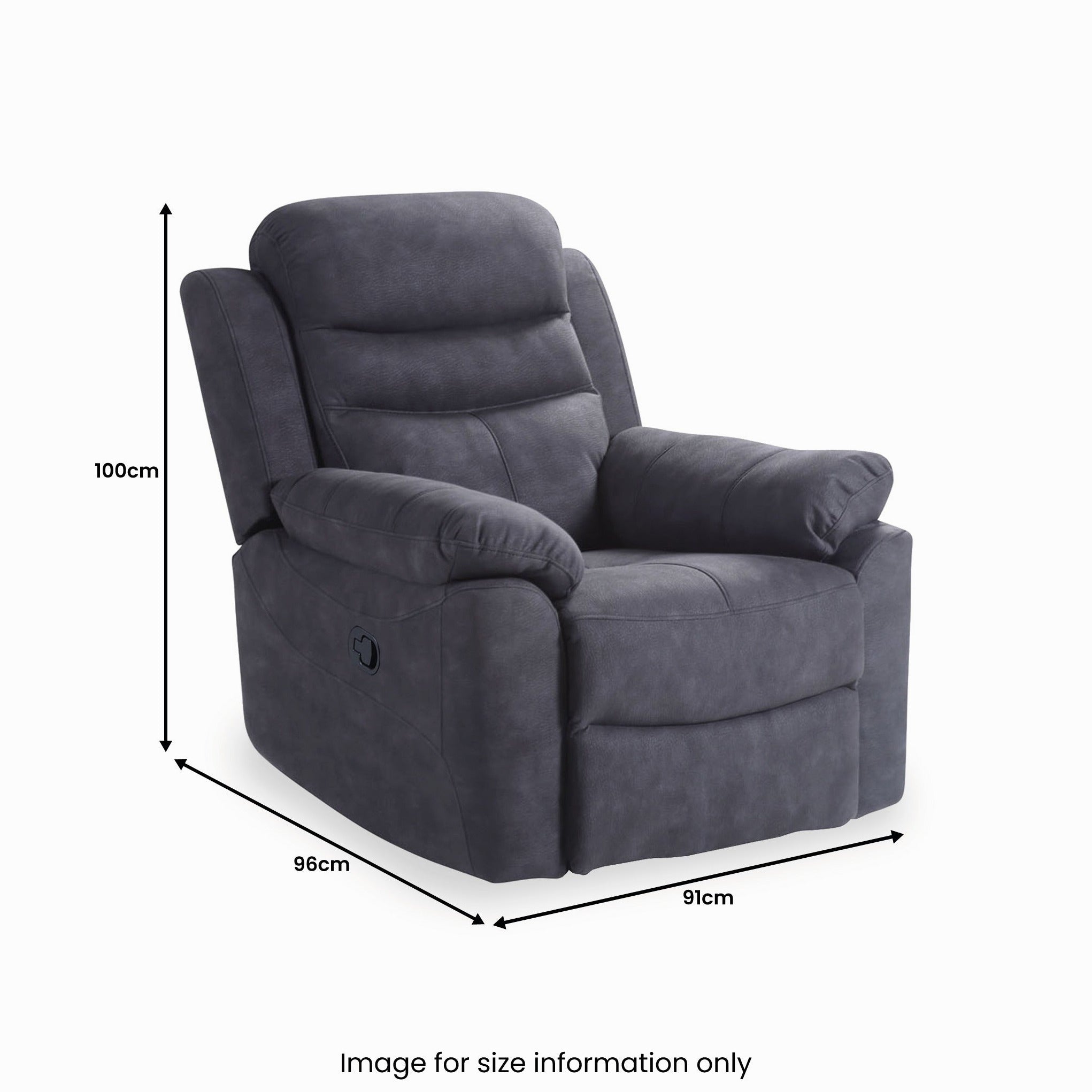 Fauteuil inclinable en tissu gris anthracite