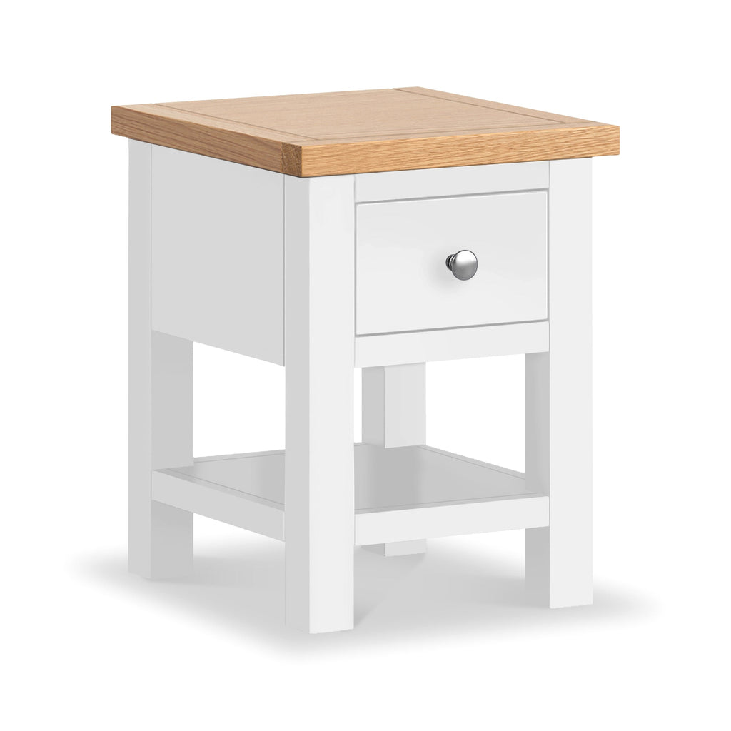 Lampe de table en chêne peint