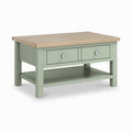 Table basse Farro en bois massif avec tiroir