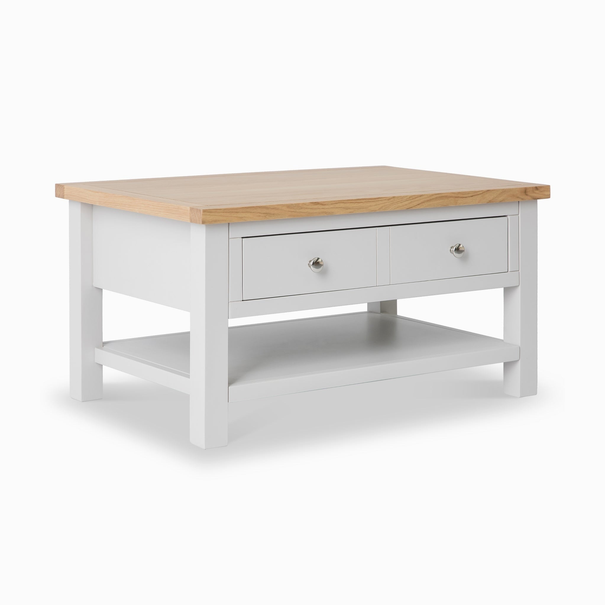 Table basse Farro en bois massif avec tiroir
