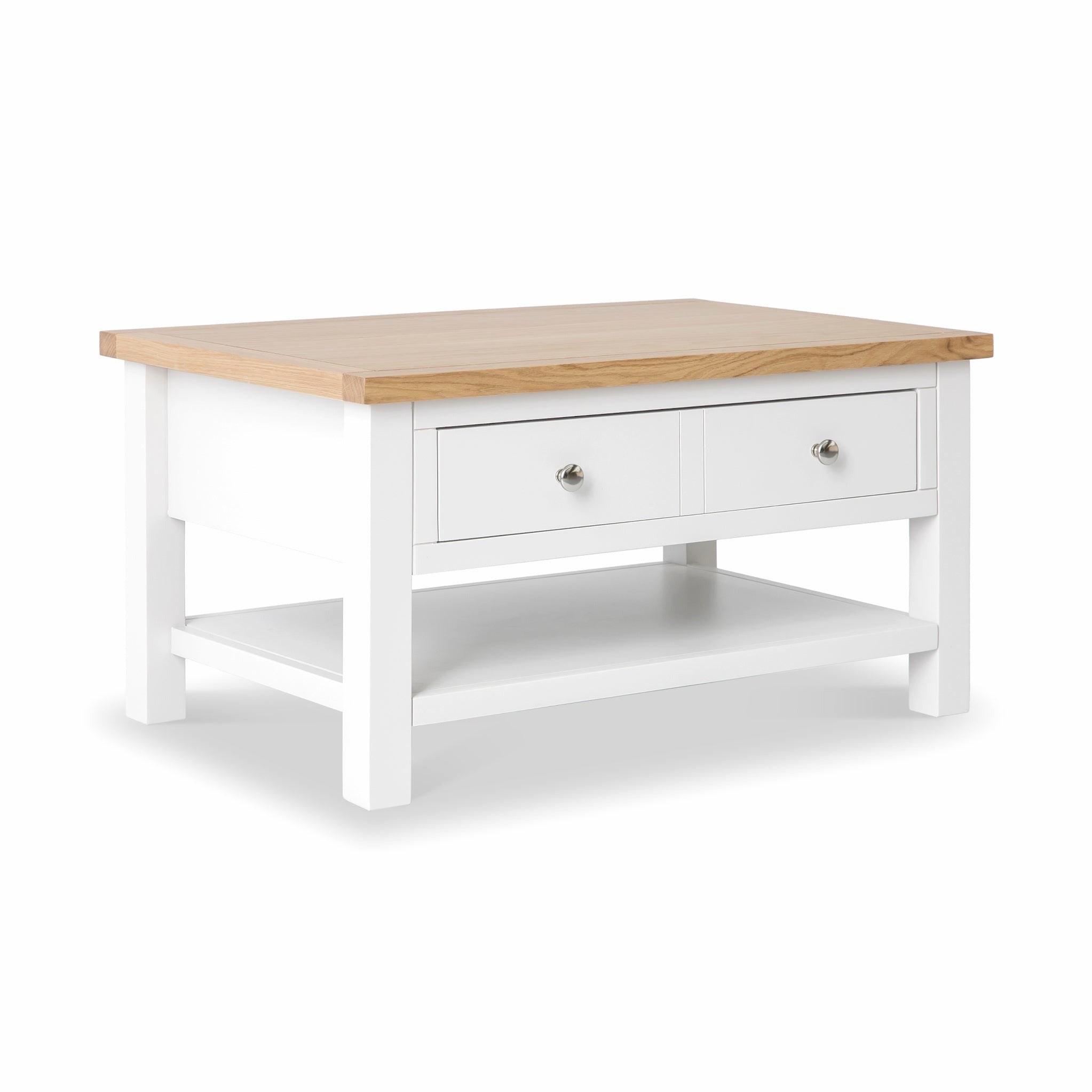 Table basse Farro en bois massif avec tiroir