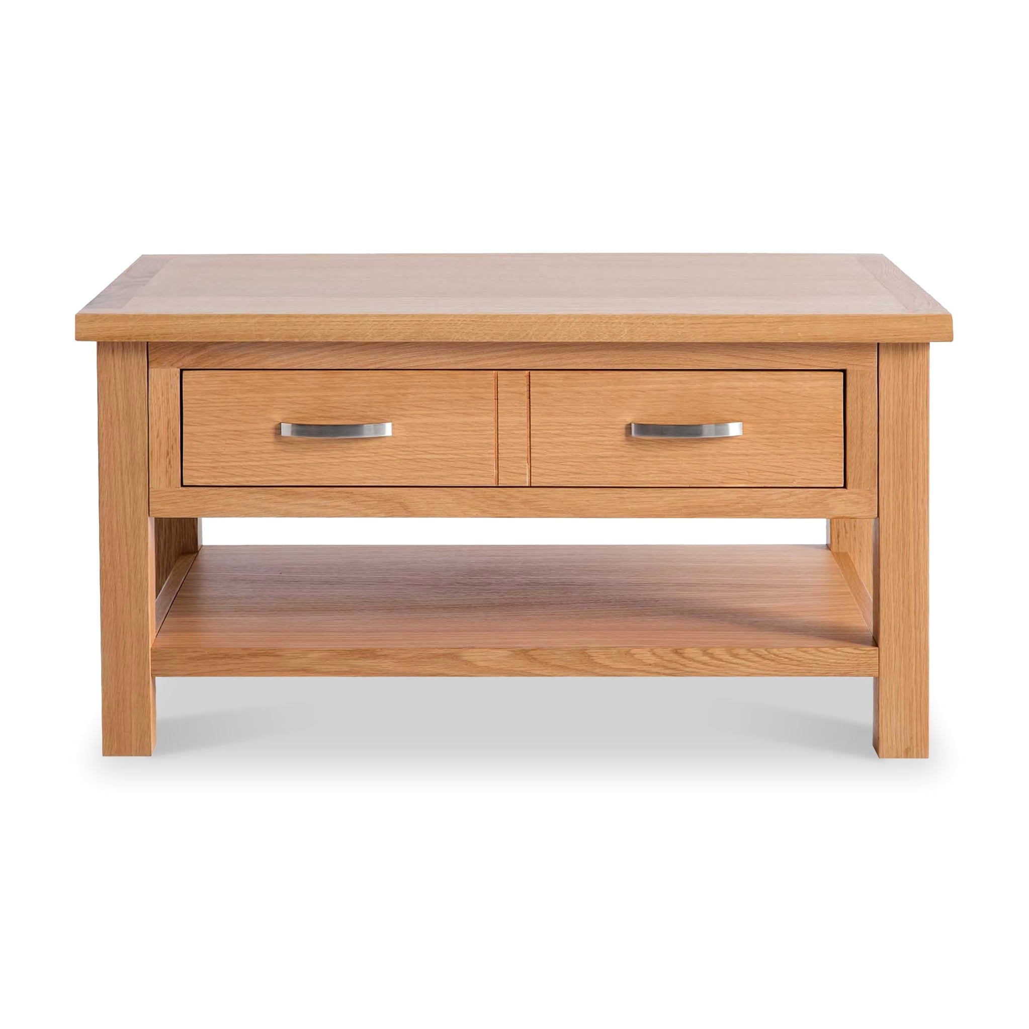 Table basse laquée avec tiroirs et étagères