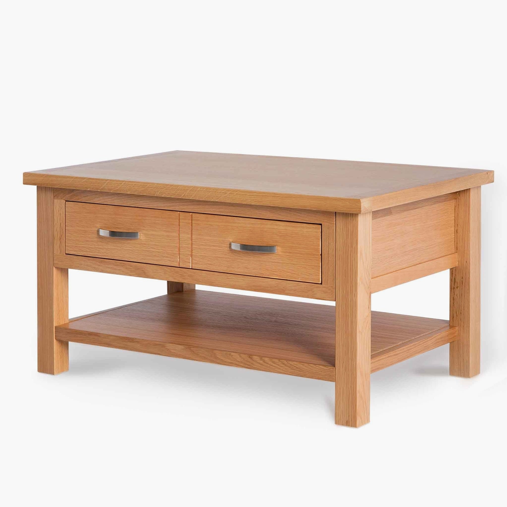 Table basse laquée avec tiroirs et étagères