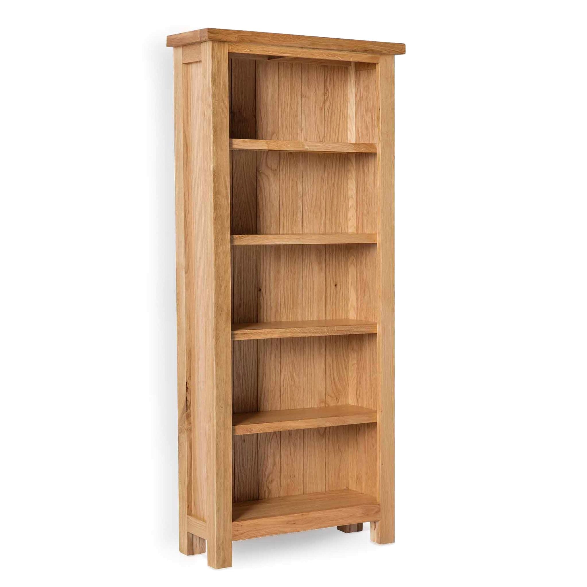 Bibliothèque mince en chêne laqué