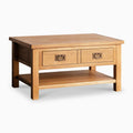 Table basse en chêne ciré style campagnard