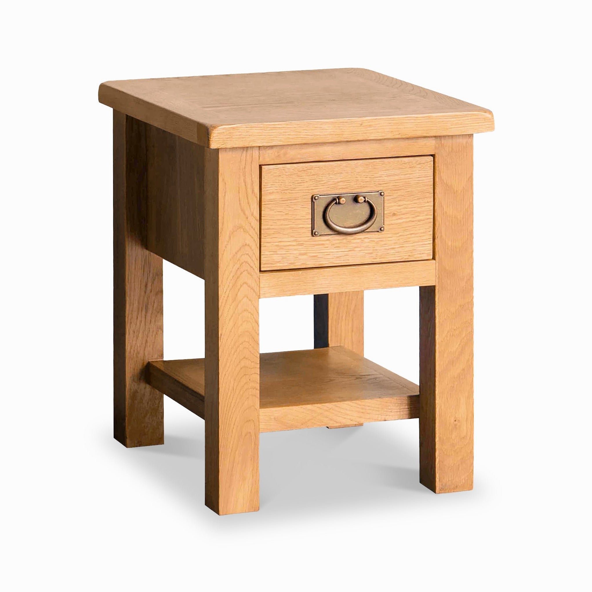 Table de chevet à tiroirs en chêne rustique
