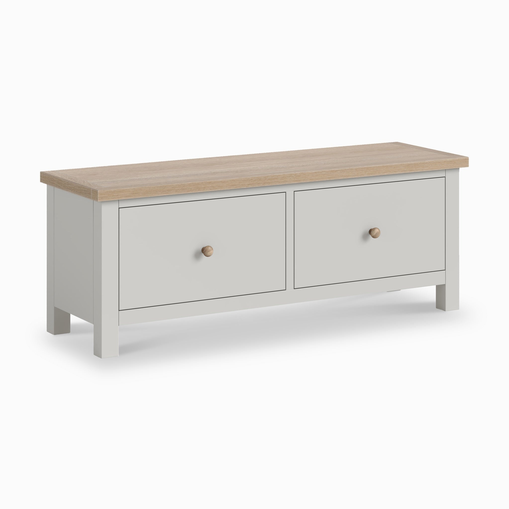 Tabouret tapis rembourré à double tiroir peint